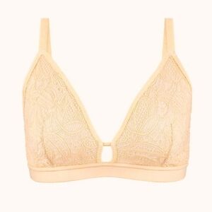 Lively Palm Lace Busty Bralette Size 2 Toasted Almond